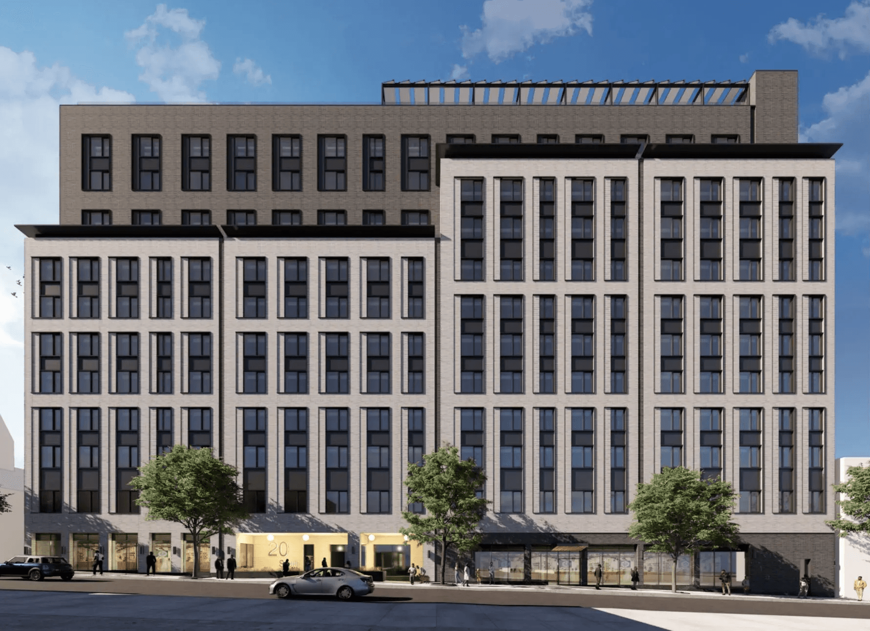 Rendering of building